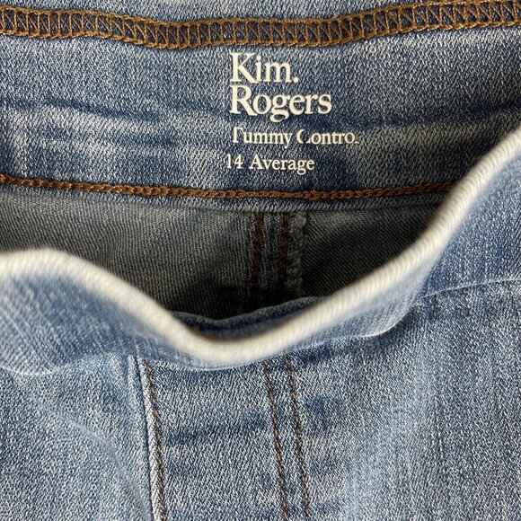 Kim Rogers Women Tummy Control Pull-On Jeans Size 14 - Picture 3 of 6